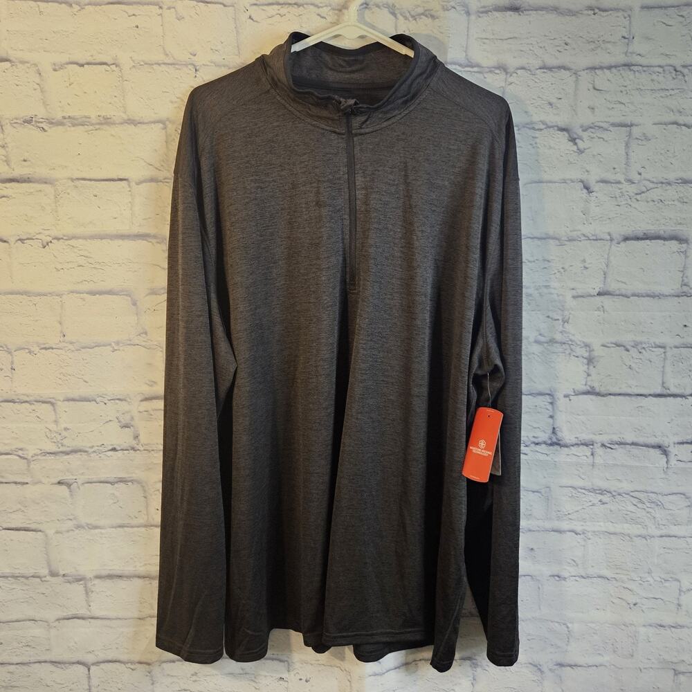 BCG Men's 1/2 Zip Crimson Men's Pullover NWT Sz 2XL Gray